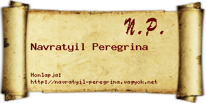 Navratyil Peregrina névjegykártya